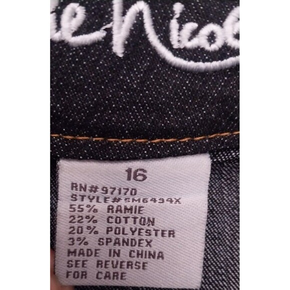 Dark Blue Denim Skirt Knee Length Flare Women's Size 16 Western Cowgirl Fall - Picture 9 of 9